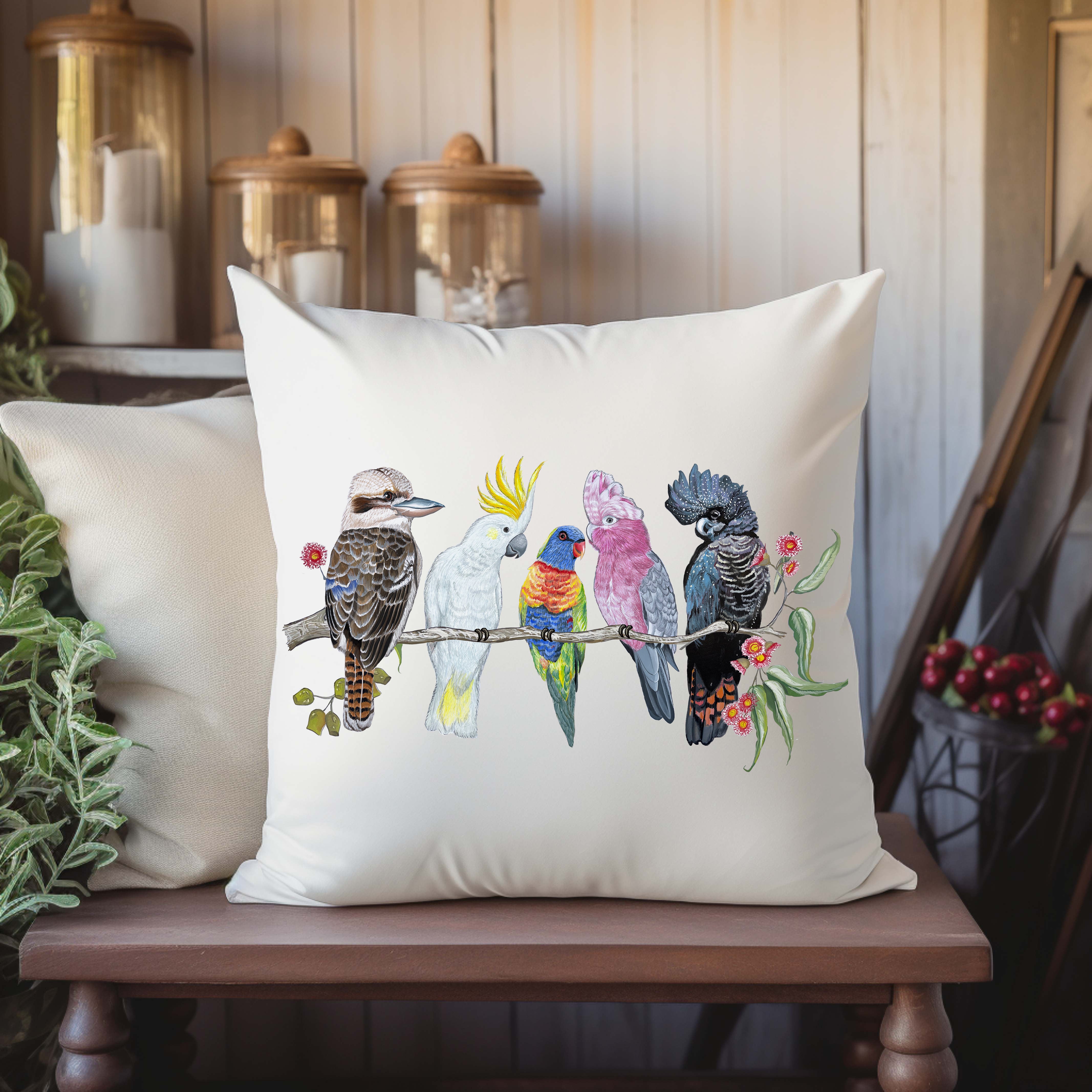 Australian Bird and Flora - Cushion Cover
