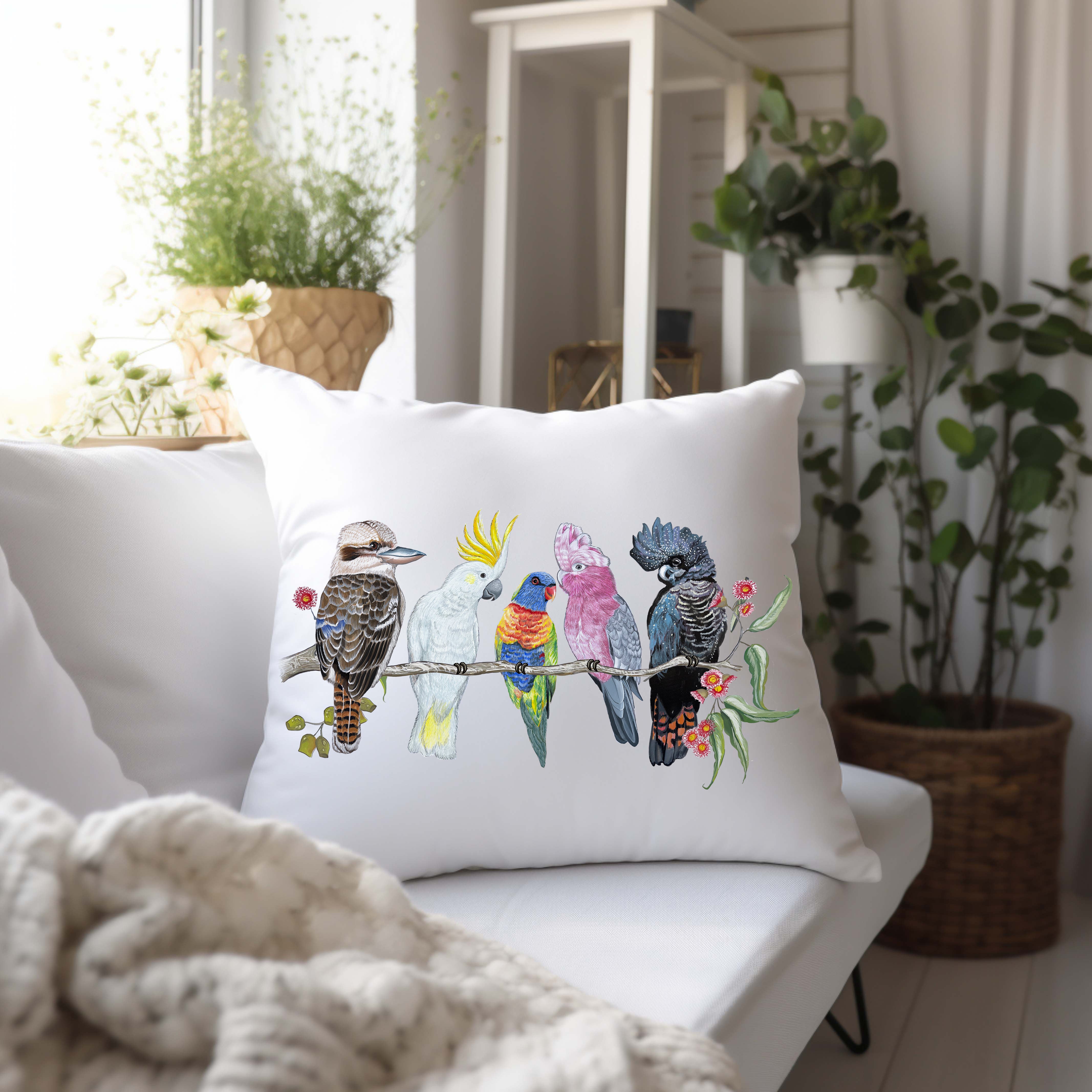Australian Bird and Flora - Cushion Cover
