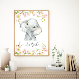 Bunny and Baby Elephant (Set of 3 Prints)