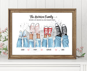 Personalised "FEET IN SNEAKERS" FAMILY Prints