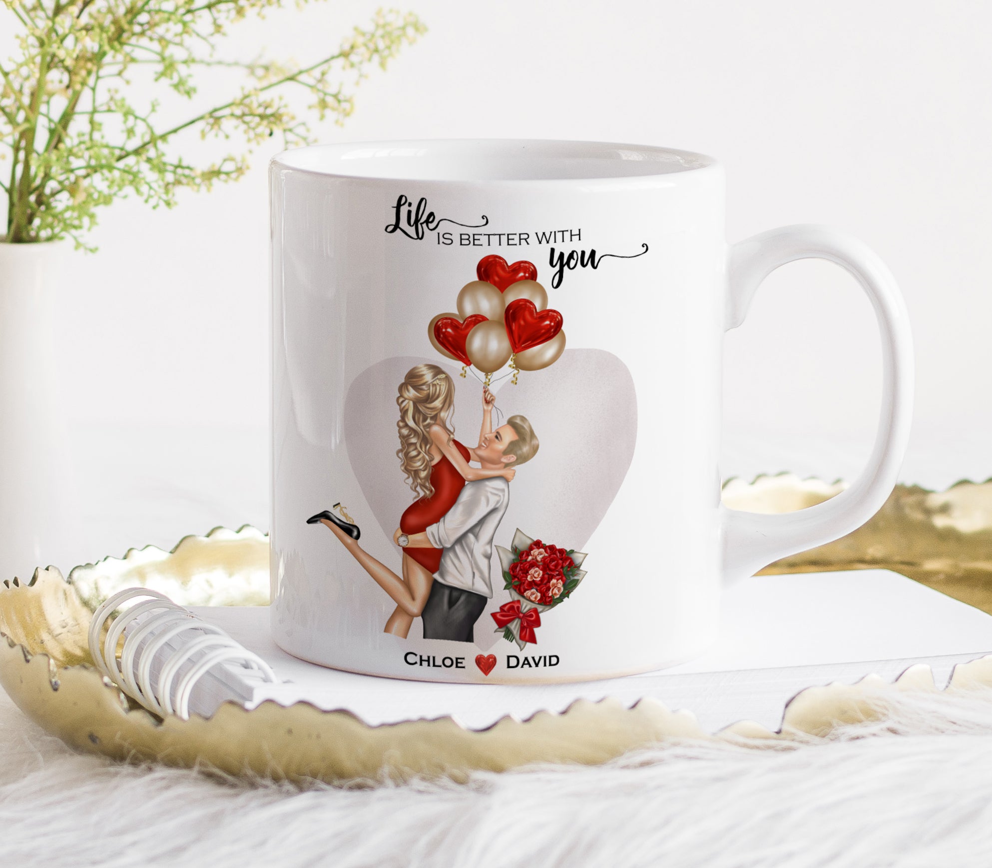 Personalised Valentine's Day Couple Mug