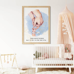 Personalised Baby BOY Birth Details print