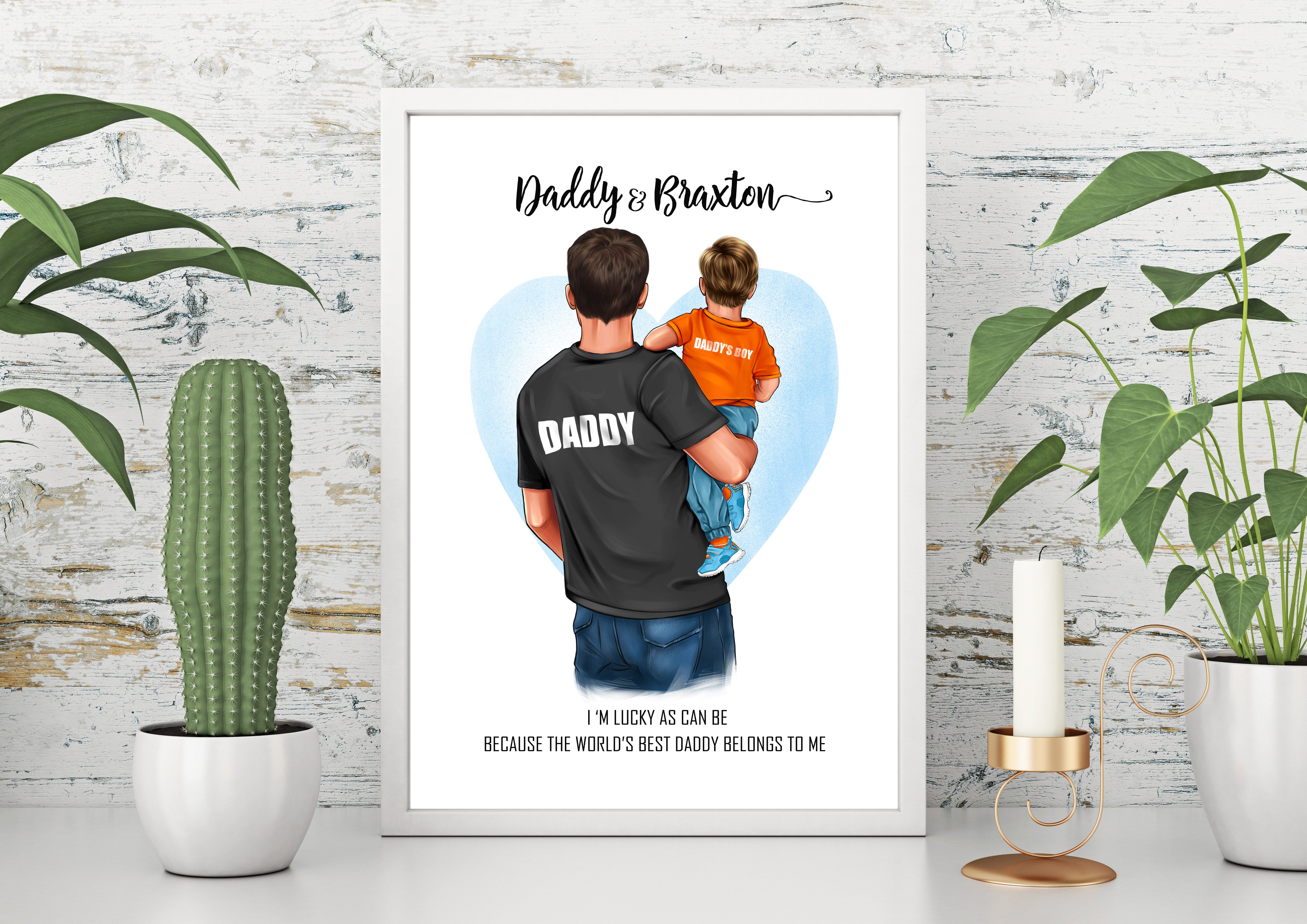 Personalised DADDY and ME (Boy/Girl) Print