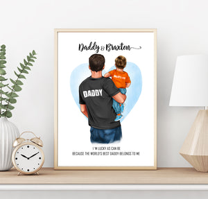Personalised DADDY and ME (Boy/Girl) Print