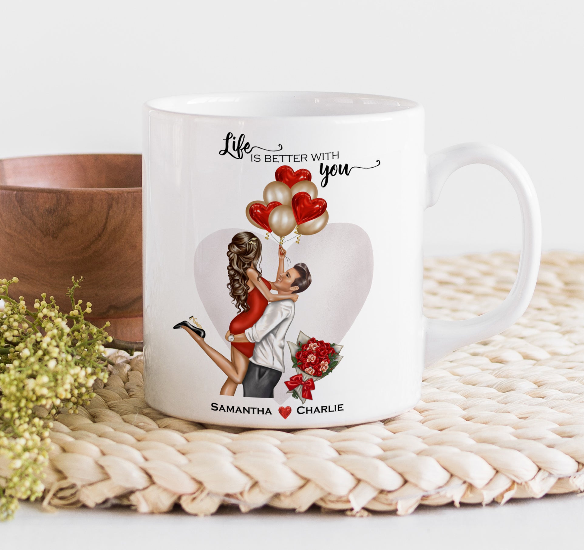 Personalised Valentine's Day Couple Mug