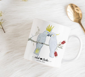 Personalised COCKATOO COUPLE Mug