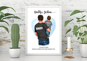 Personalised DADDY and ME (Boy/Girl) Print