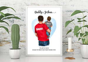 Personalised DADDY and ME (Boy/Girl) Print