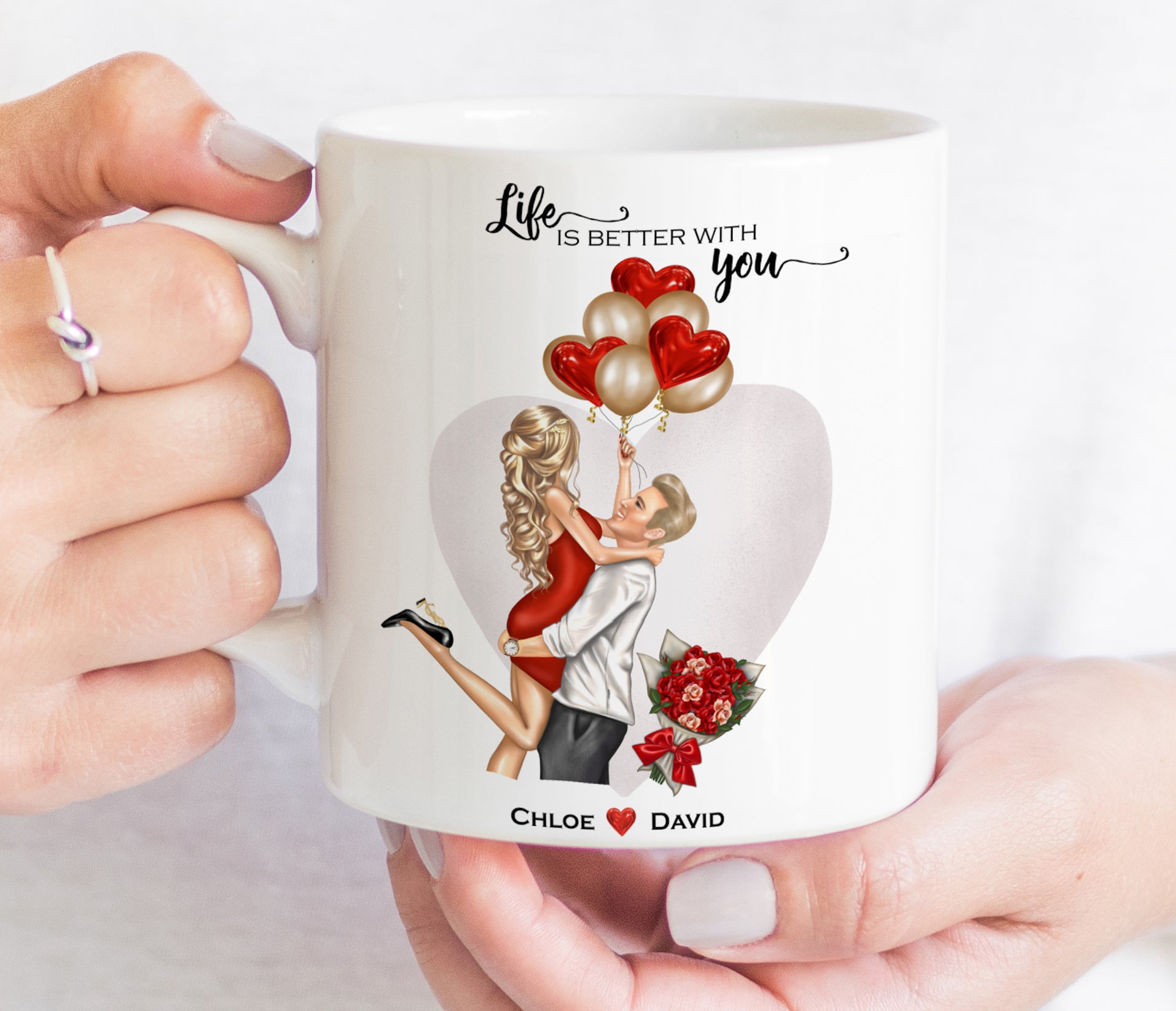 Personalised Valentine's Day Couple Mug