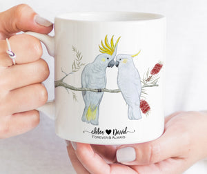 Personalised COCKATOO COUPLE Mug