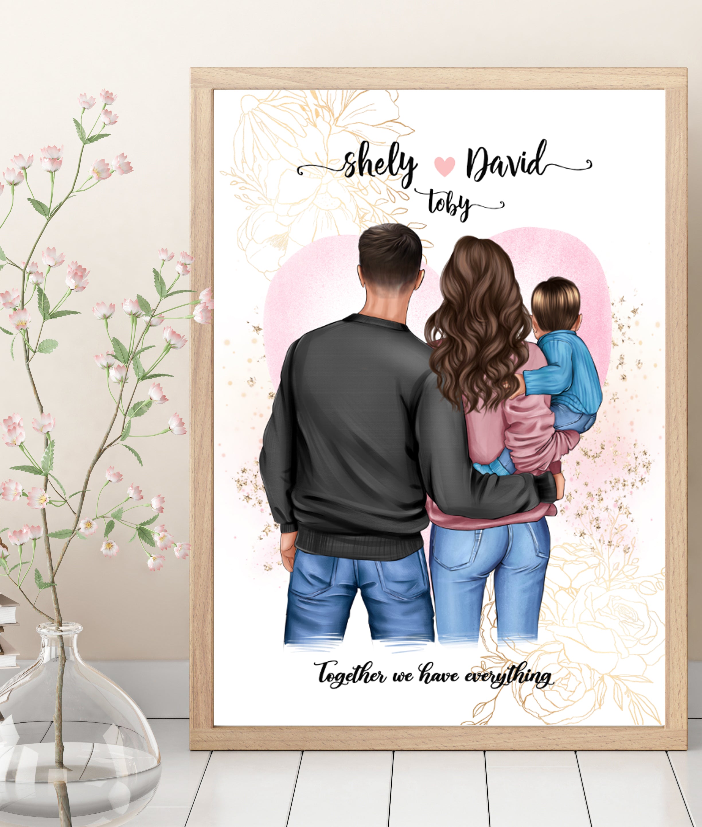 Personalised FAMILY Prints with ONE BABY