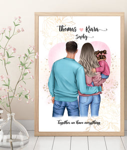 Personalised FAMILY Prints with ONE BABY