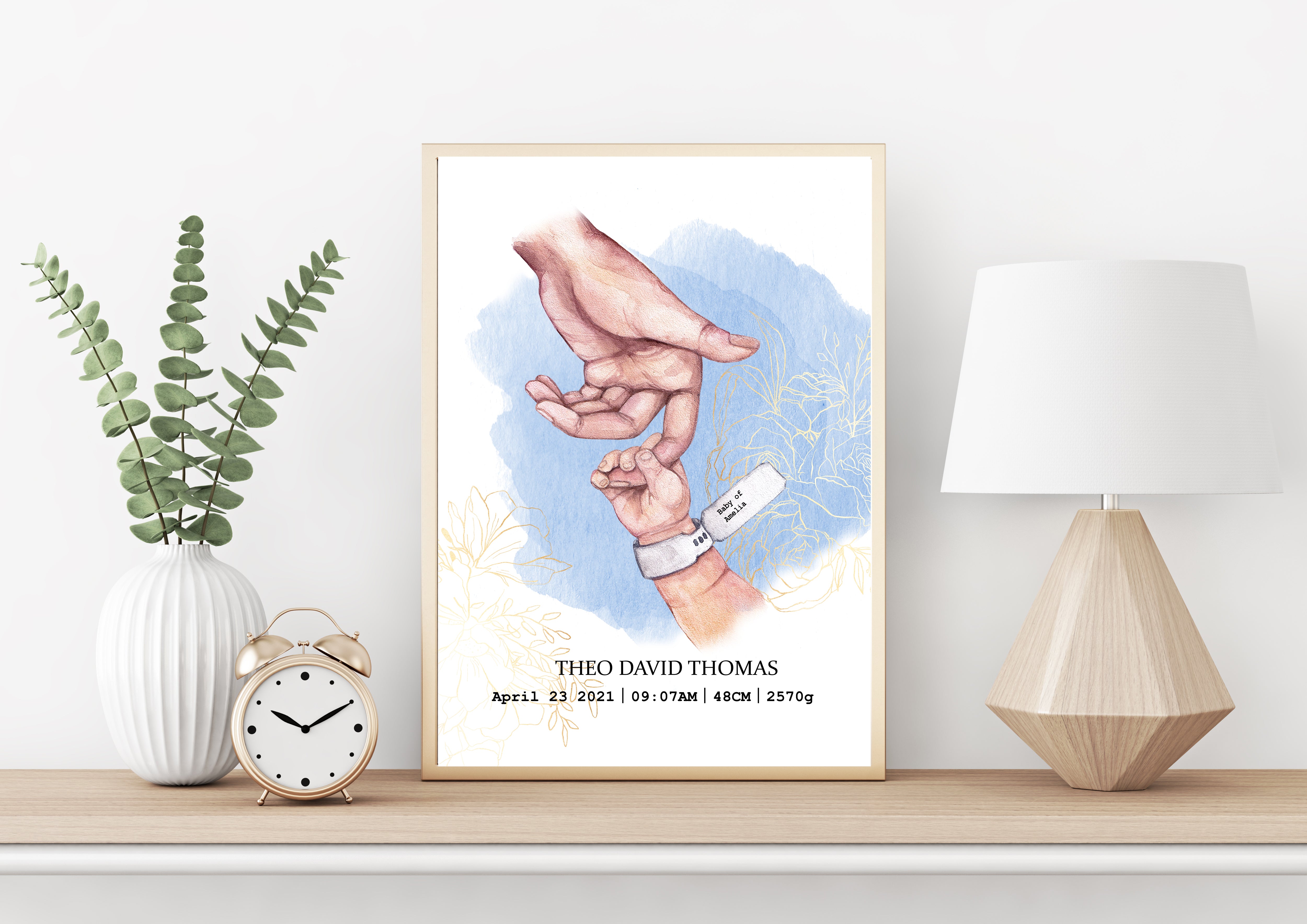 SINGLE MUM and Baby Birth Details print