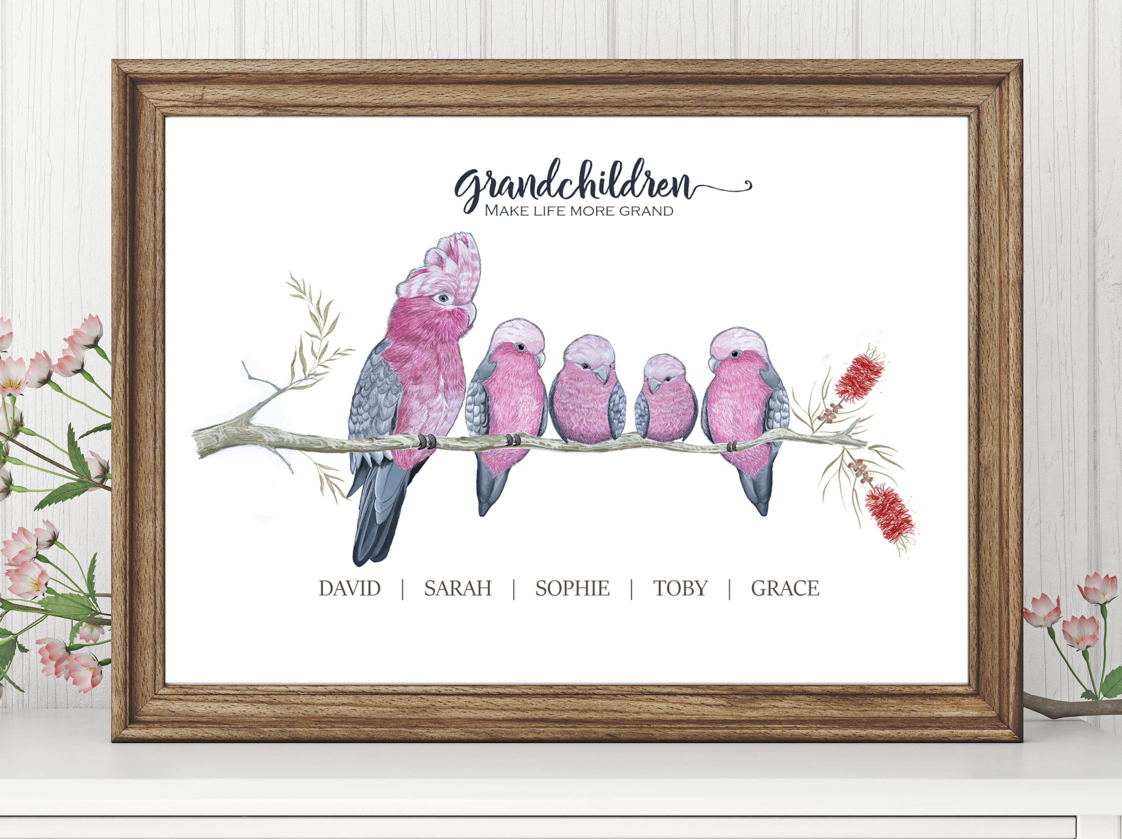 Personalised GALAH GRANDCHILDREN Prints