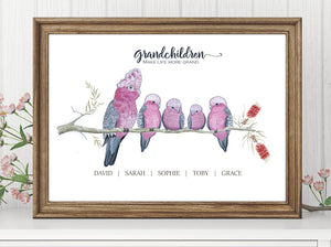 Personalised GALAH GRANDCHILDREN Prints