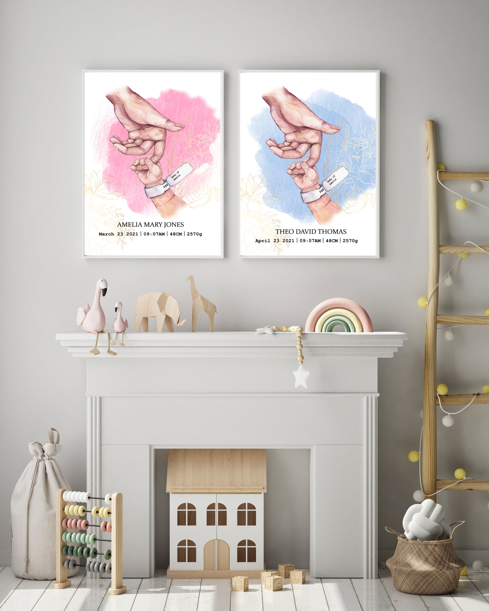 SINGLE MUM and Baby Birth Details print