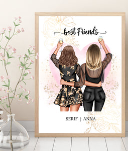 Personalised BEST FRIENDS Prints