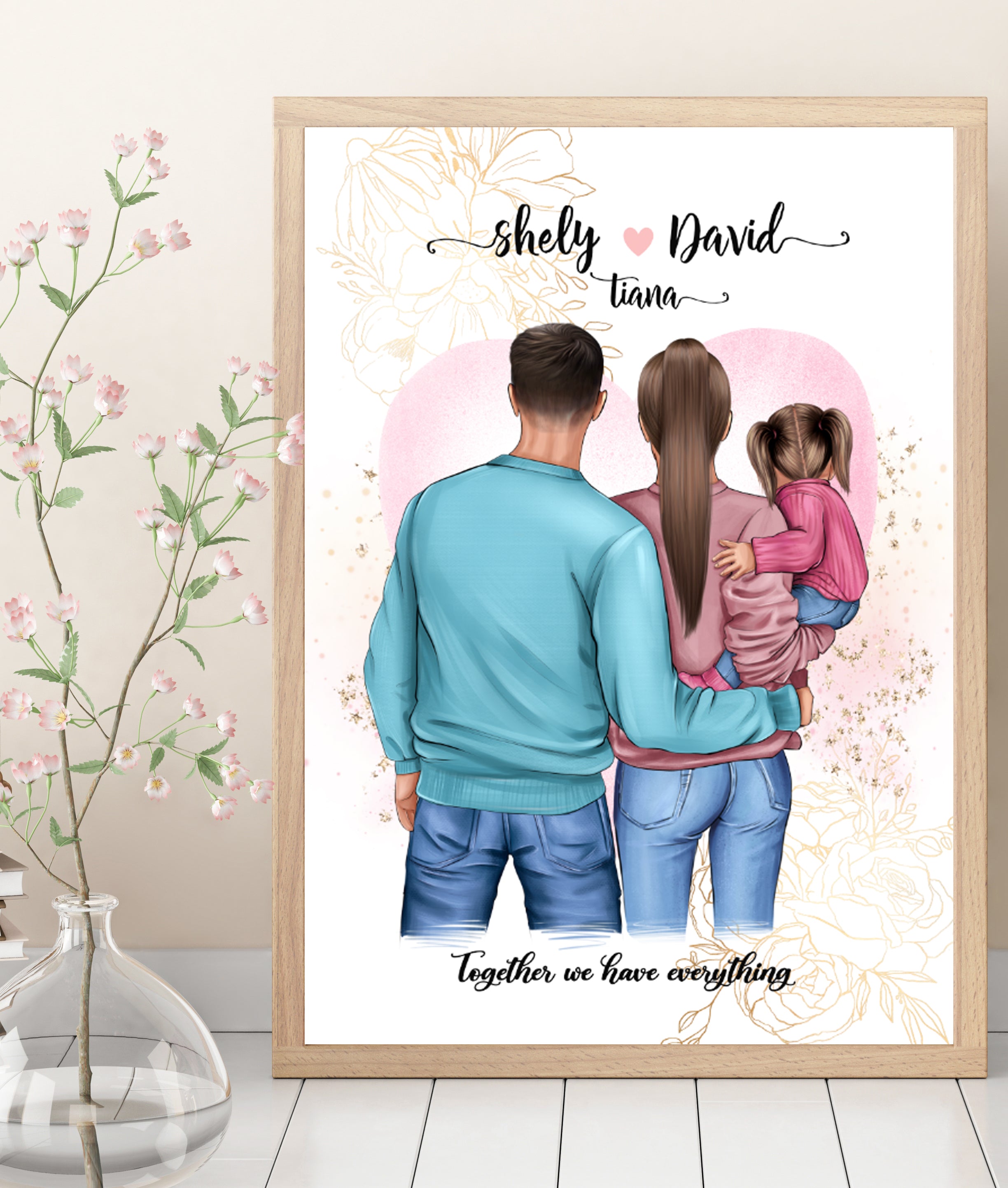 Personalised FAMILY Prints with ONE BABY