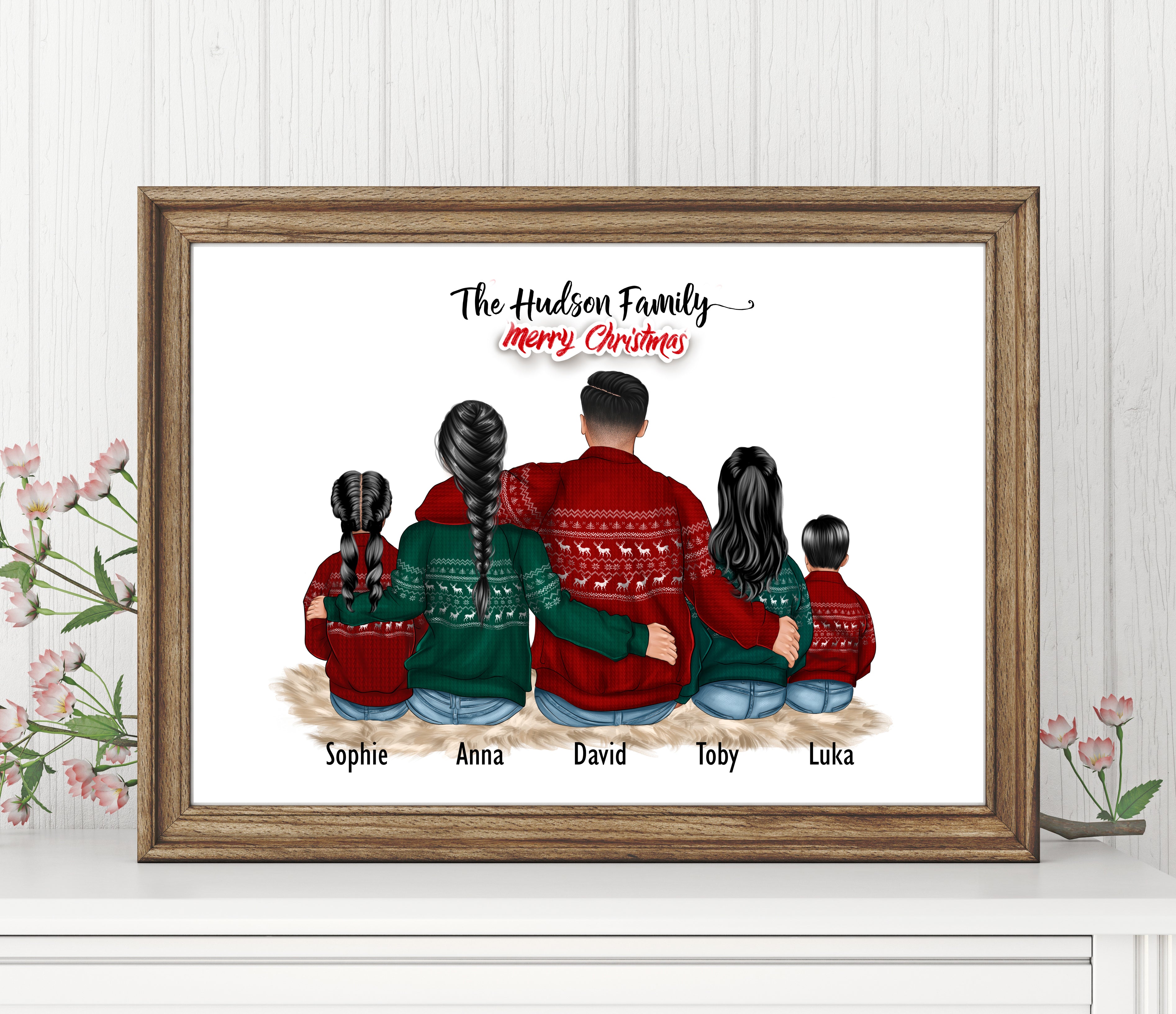 Personalised Christmas FAMILY Prints