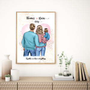 Personalised FAMILY Prints with ONE BABY