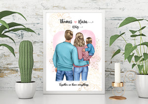 Personalised FAMILY Prints with ONE BABY