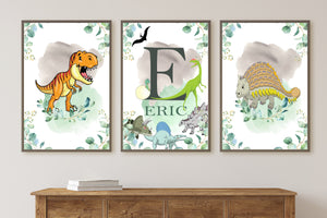 Dinosaur Friends  (Set of 3 Prints)