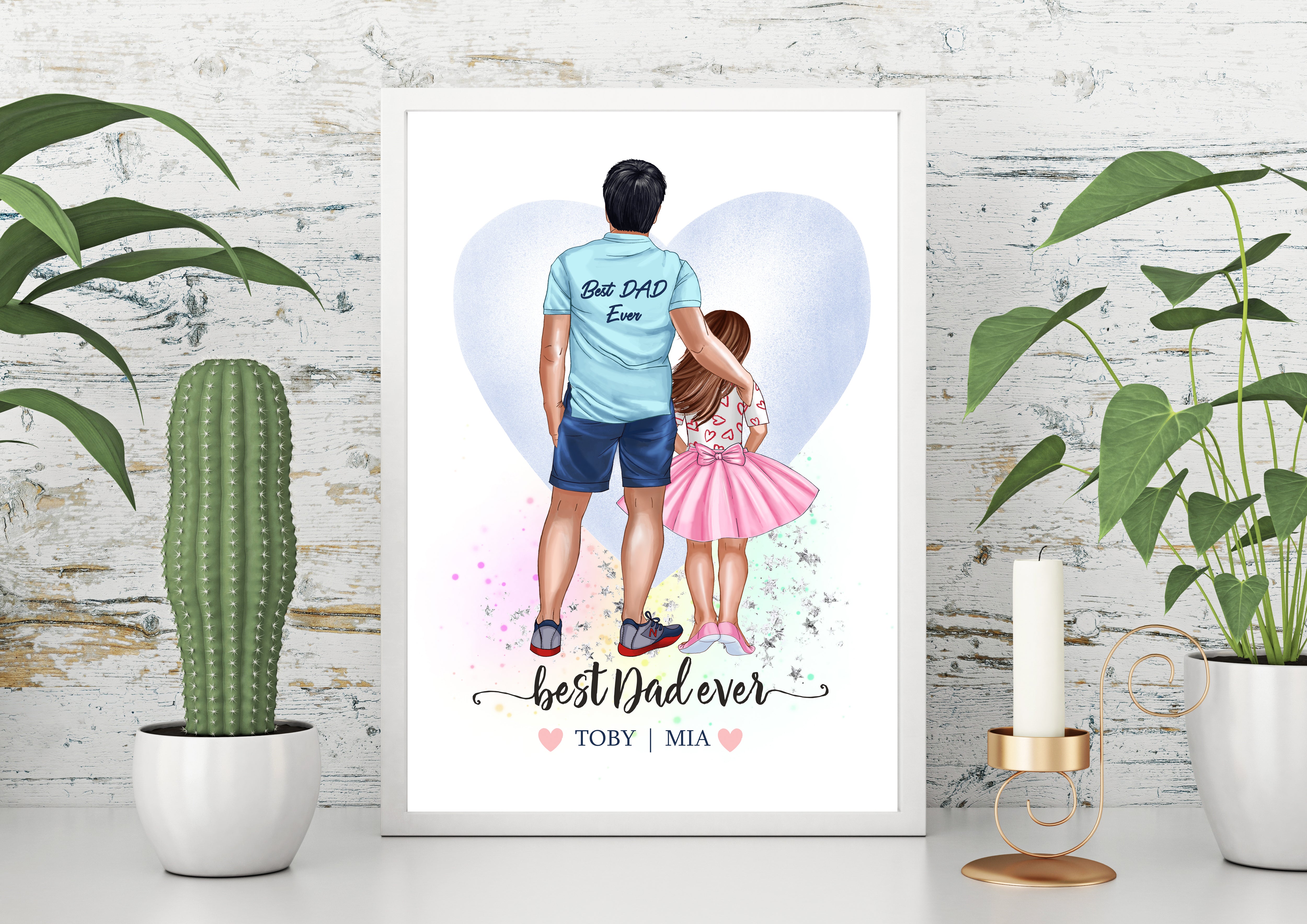 Personalised BEST DAD Prints