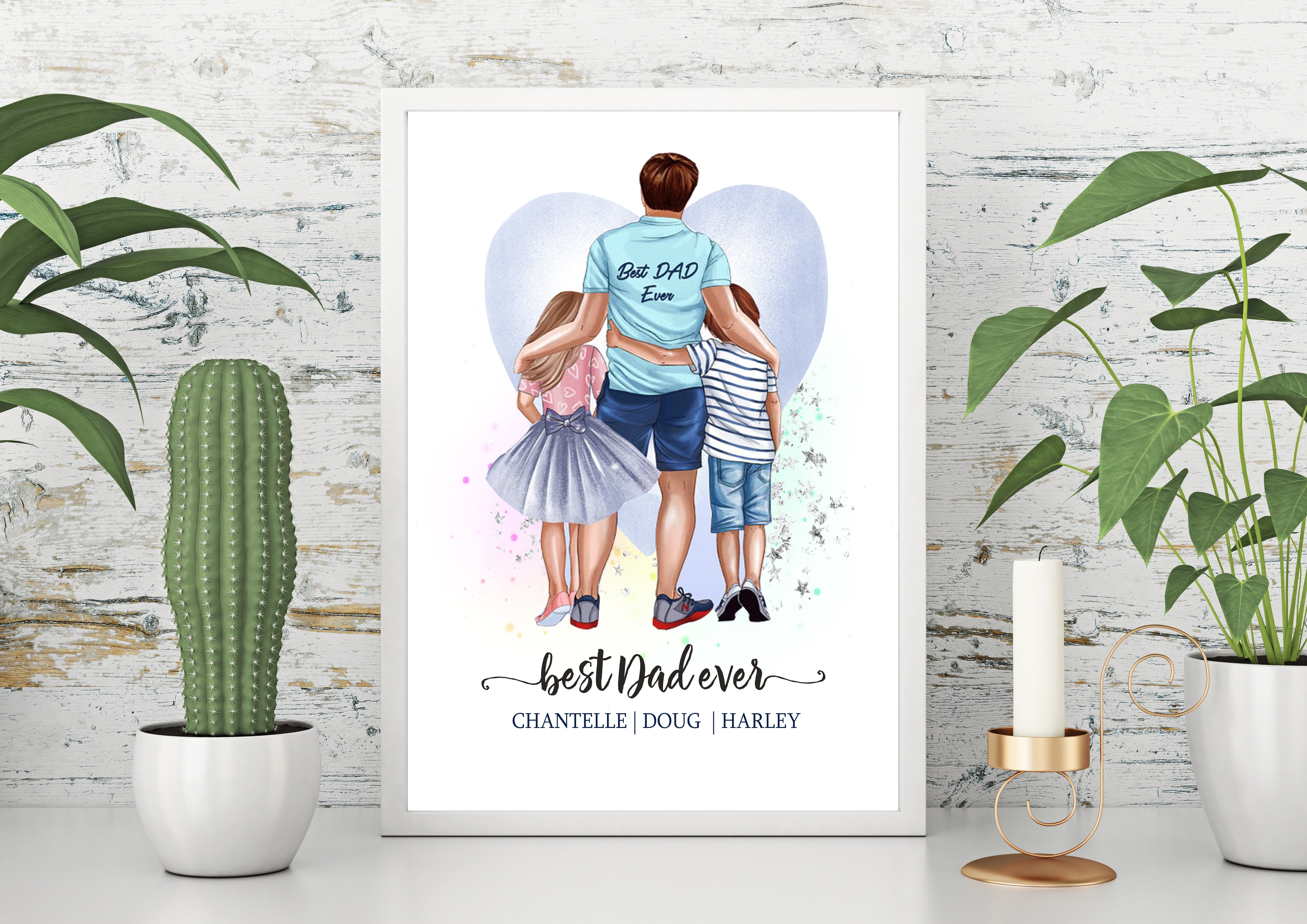 Personalised BEST DAD Prints