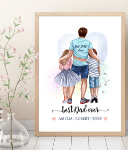 Personalised BEST DAD Prints