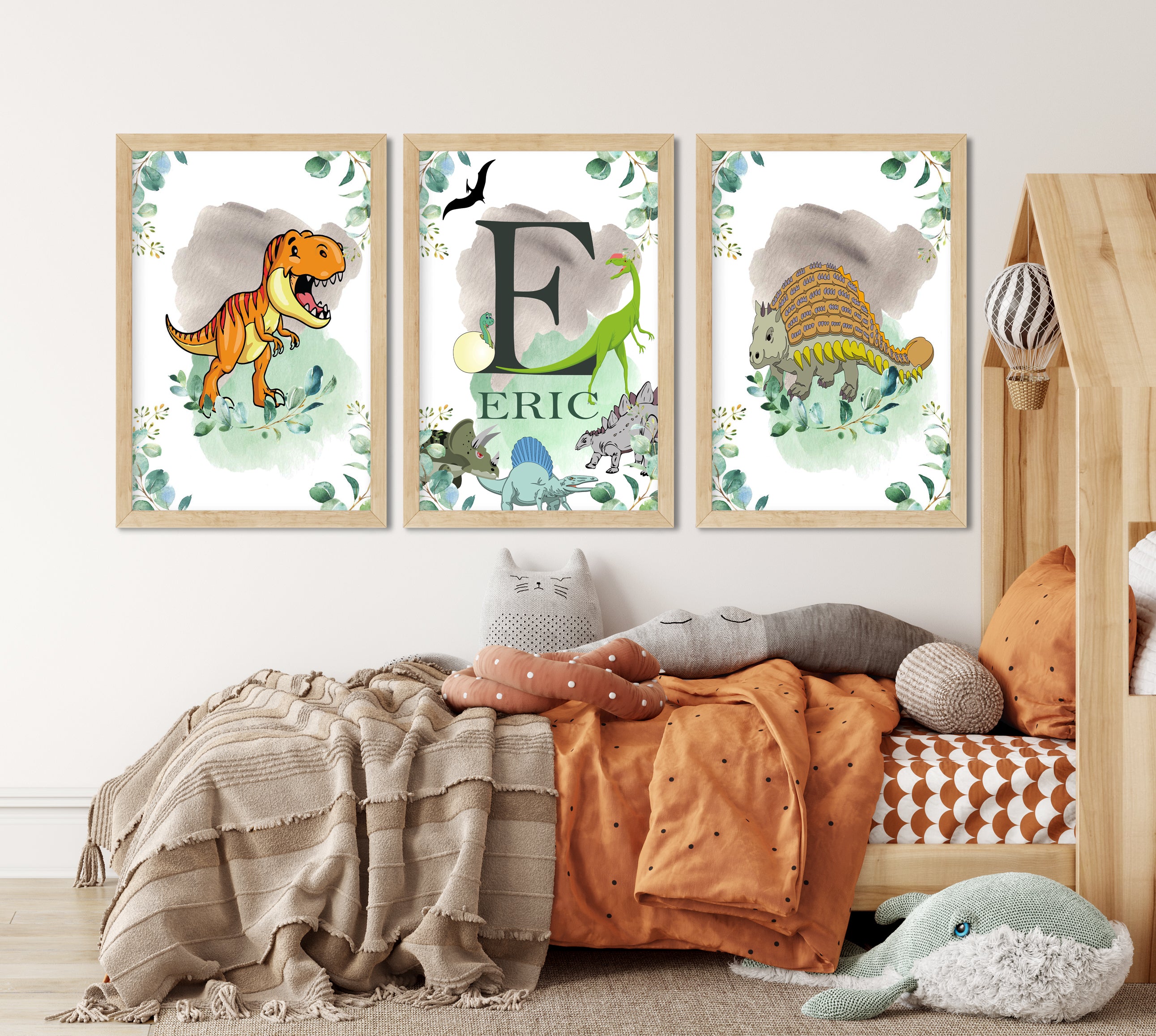 Dinosaur Friends  (Set of 3 Prints)